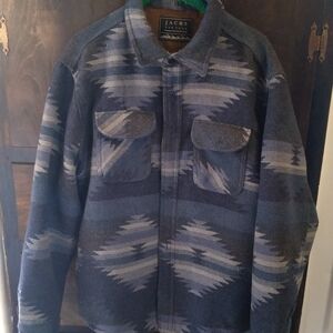 Jachs New York Men’s Patterned Wool Blend Jacket Fully Lined Aztec Size XL